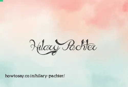 Hilary Pachter
