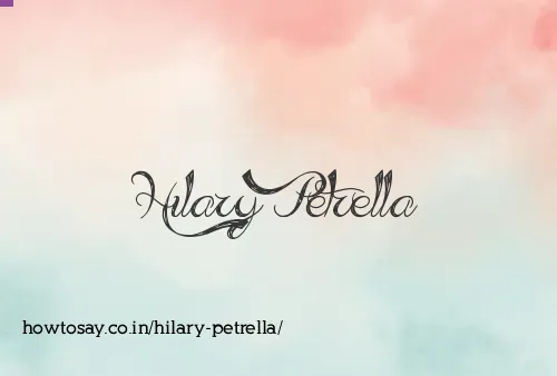 Hilary Petrella