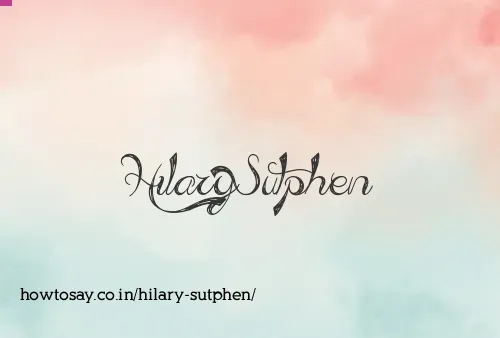 Hilary Sutphen