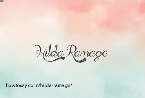Hilda Ramage