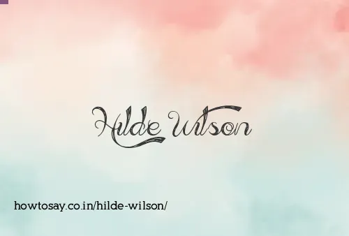 Hilde Wilson