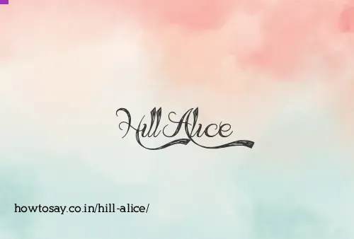 Hill Alice