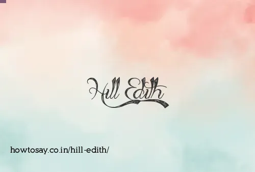 Hill Edith