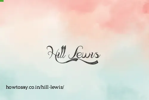 Hill Lewis