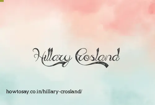 Hillary Crosland