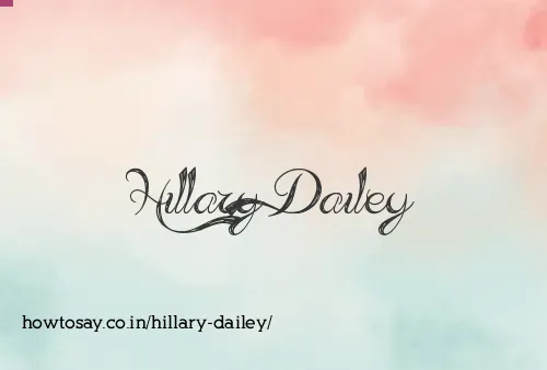 Hillary Dailey