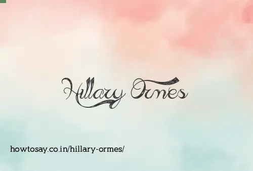 Hillary Ormes
