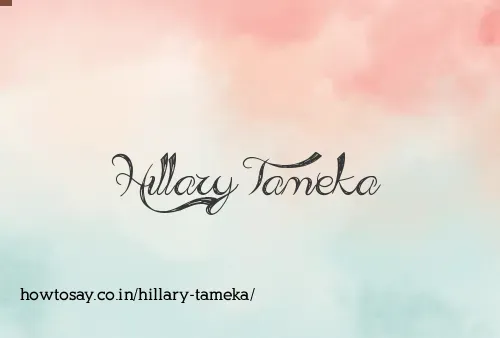Hillary Tameka