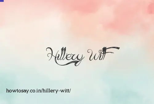 Hillery Witt