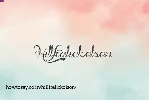 Hillfralickolson