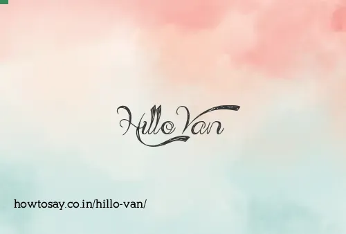 Hillo Van