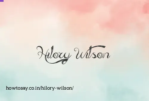 Hilory Wilson