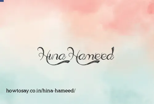 Hina Hameed