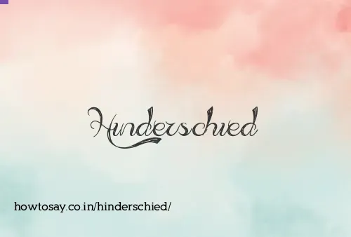 Hinderschied