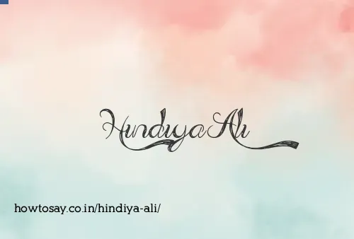 Hindiya Ali