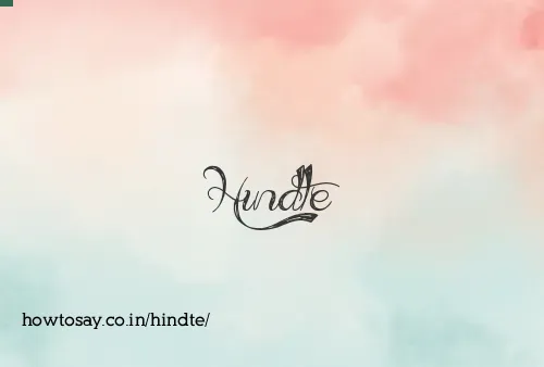 Hindte
