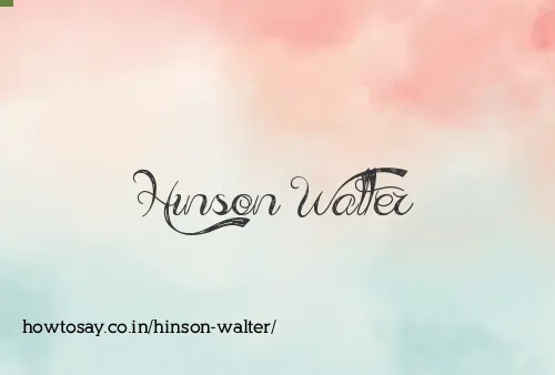 Hinson Walter
