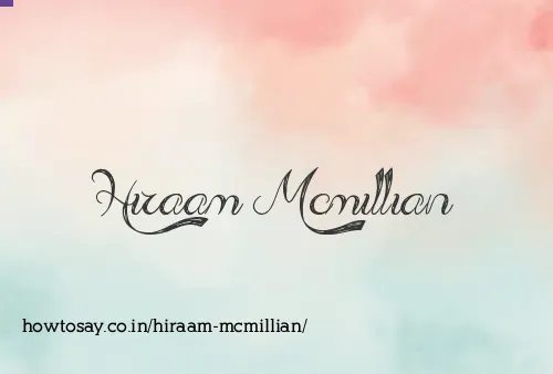 Hiraam Mcmillian