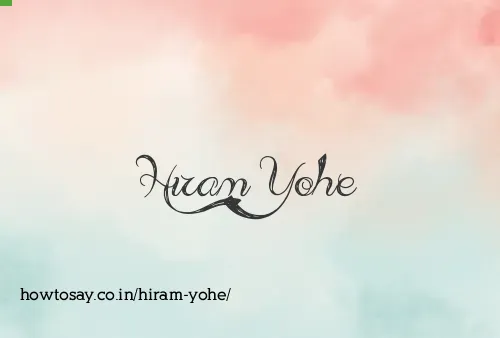 Hiram Yohe