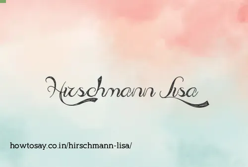 Hirschmann Lisa