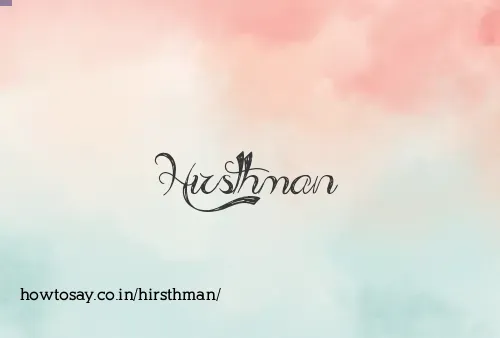 Hirsthman