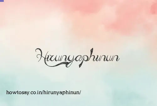 Hirunyaphinun