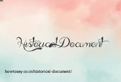 Historical Document