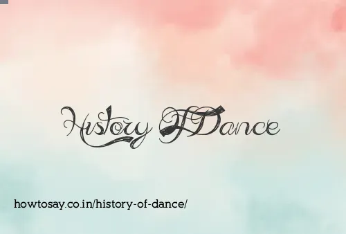 History Of Dance