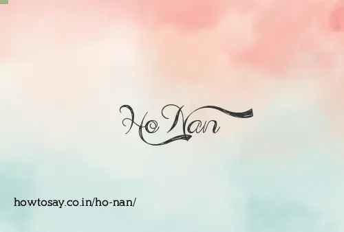 Ho Nan