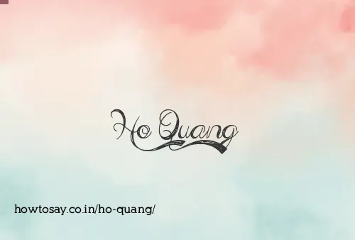 Ho Quang