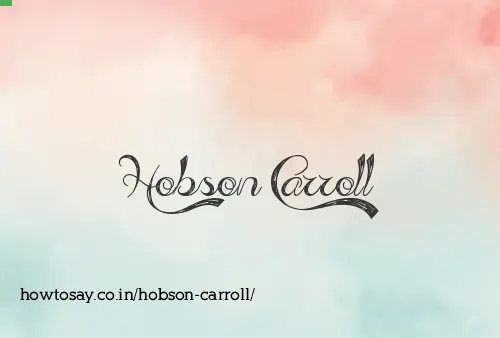 Hobson Carroll