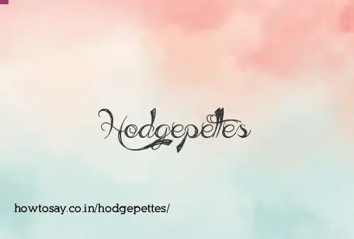 Hodgepettes