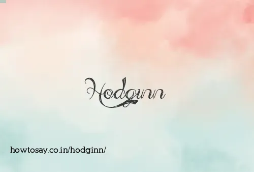 Hodginn