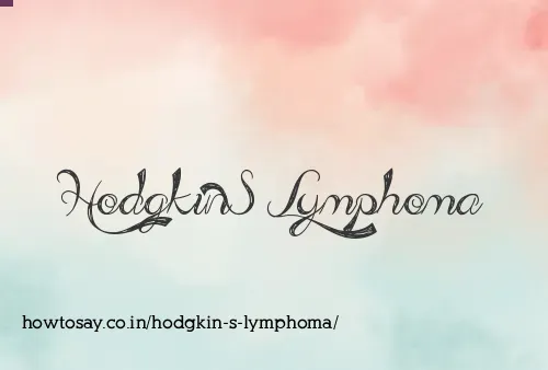 Hodgkin S Lymphoma