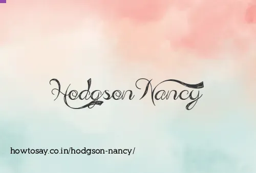 Hodgson Nancy