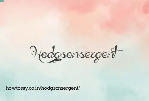 Hodgsonsergent