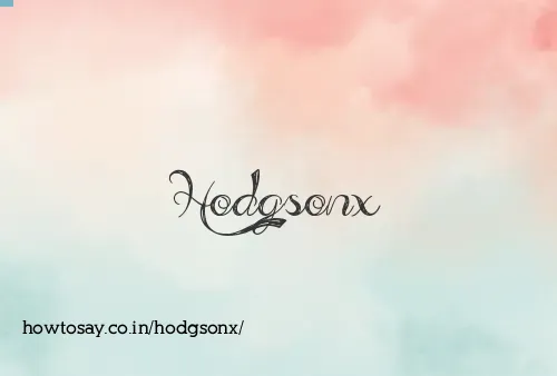 Hodgsonx