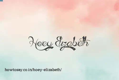 Hoey Elizabeth