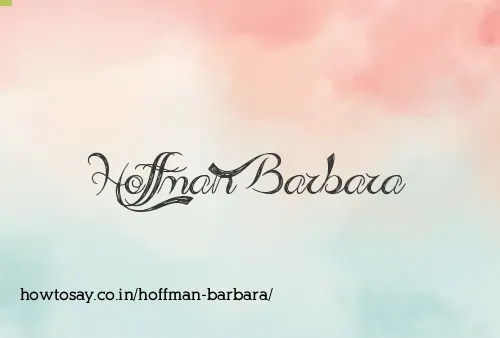 Hoffman Barbara
