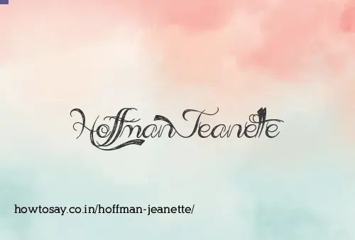 Hoffman Jeanette