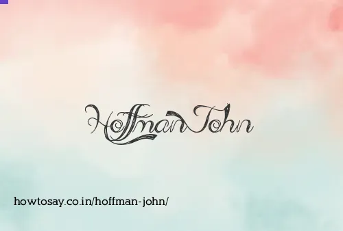 Hoffman John