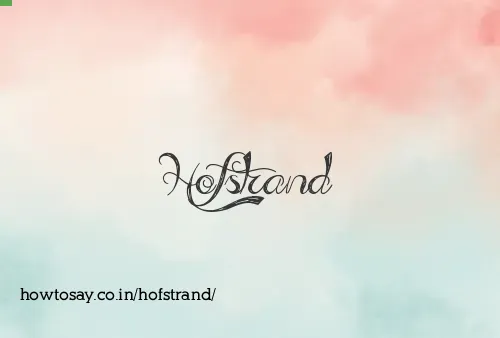 Hofstrand