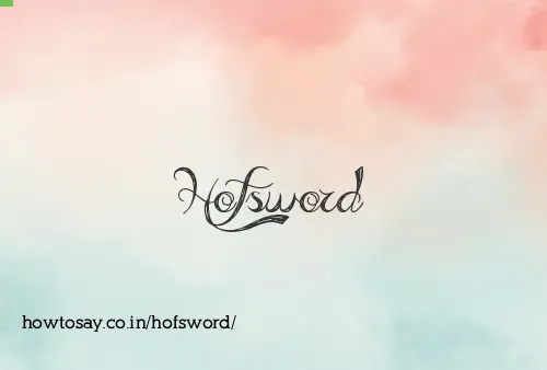 Hofsword