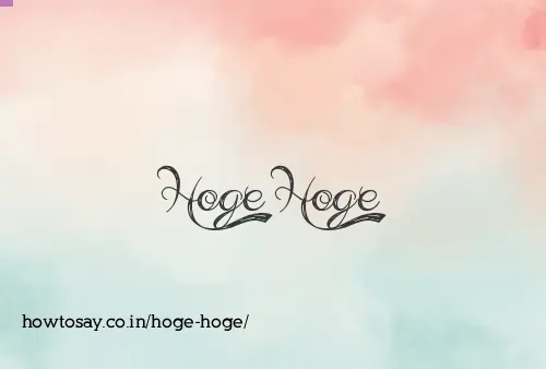 Hoge Hoge