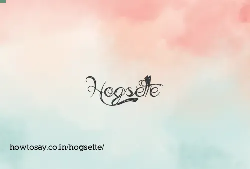 Hogsette
