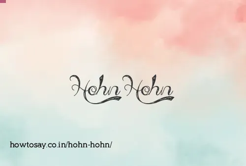 Hohn Hohn