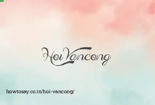 Hoi Vancong