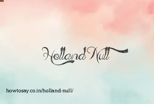 Holland Null