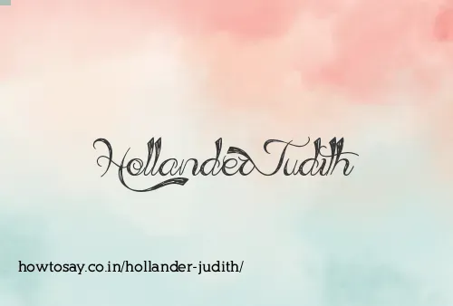 Hollander Judith