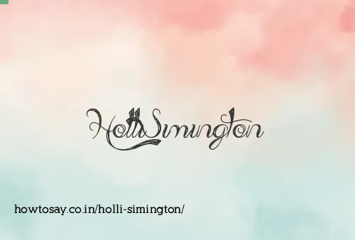 Holli Simington